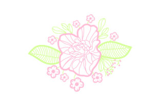 Download Purple Flowers Embellishment Outline - Light Colors - Light colors Collection
