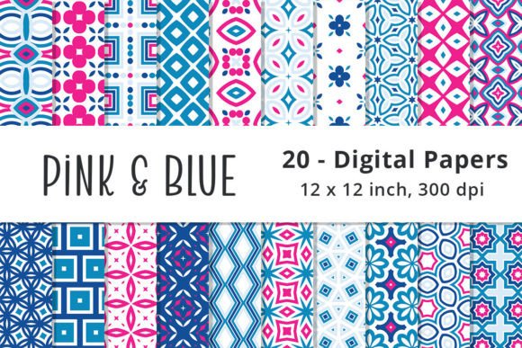Download Blue and Pink Geometric Background Paper - Background paper Collection