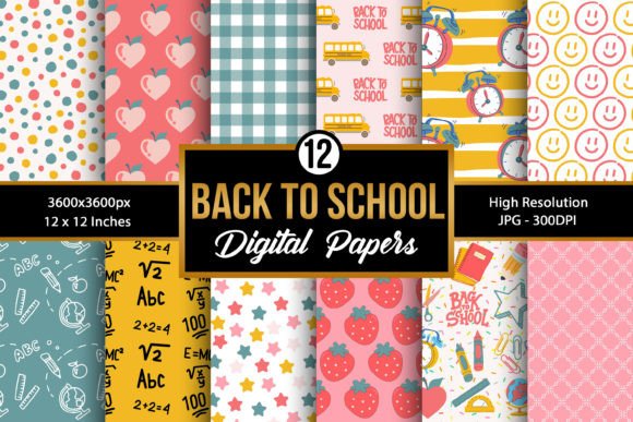 Download Back to School Digital Papers - School digital papers Collection