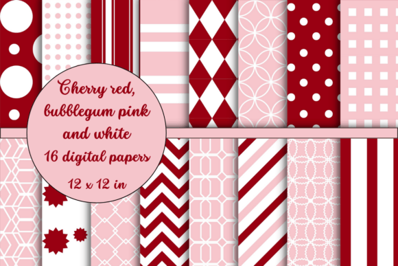 Download Cherry Red and Bubblegum Pink Patterns - Pink patterns Collection