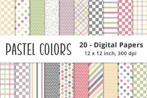 Download Printable Pastel Digital Paper Patterns - Paper patterns Collection