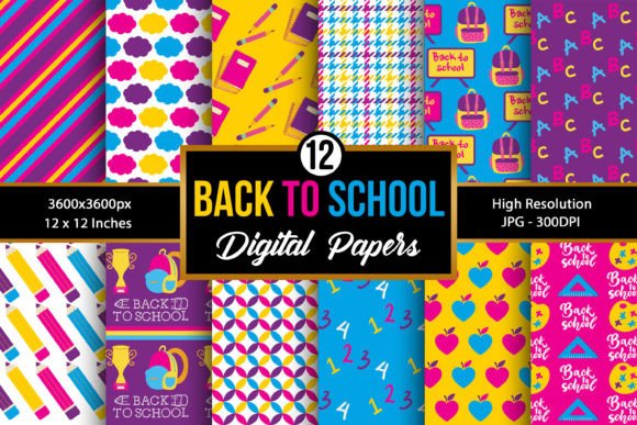 Download Back to School Digital Papers - School digital papers Collection