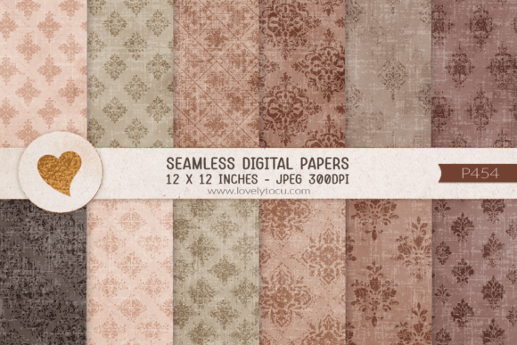 Download Grunge Damask Seamless Paper Patterns - Paper patterns Collection