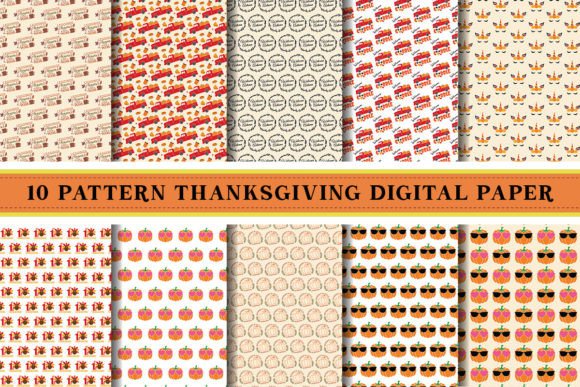 Download Thanksgiving Digital Paper Patterns - Paper patterns Collection