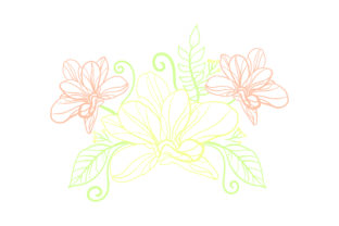 Download Flower Embellishment Outline - Light Colors - Light colors Collection