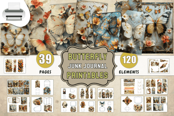 Download Butterfly Junk Journal Printables - Journal printables Collection