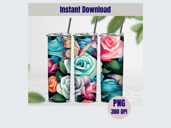 Download Floral Tumbler Wraps Downloads 024 - Downloads Collection