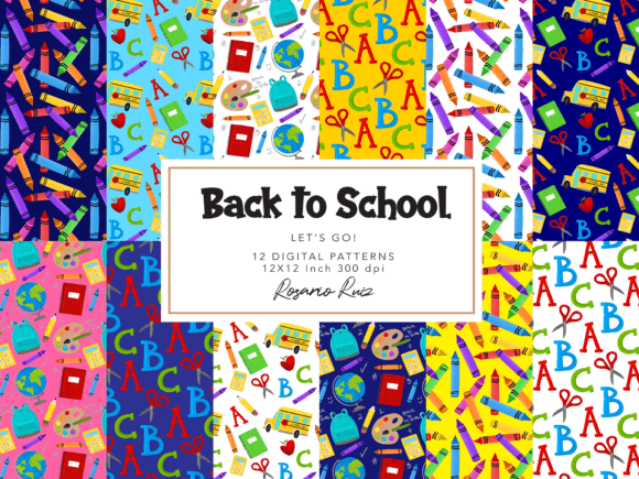 Download Back to School Digital Papers - School digital papers Collection