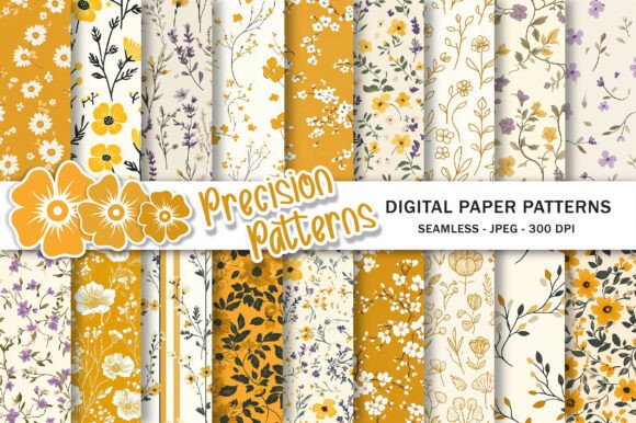 Download Flowers Digital Paper Patterns - Paper patterns Collection