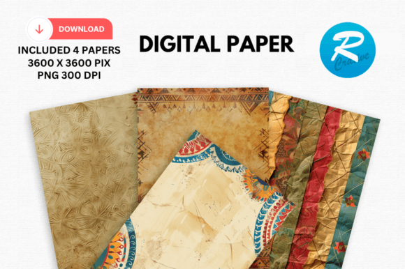 Download Watercolor Ethnic Digital Paper Patterns - Paper patterns Collection