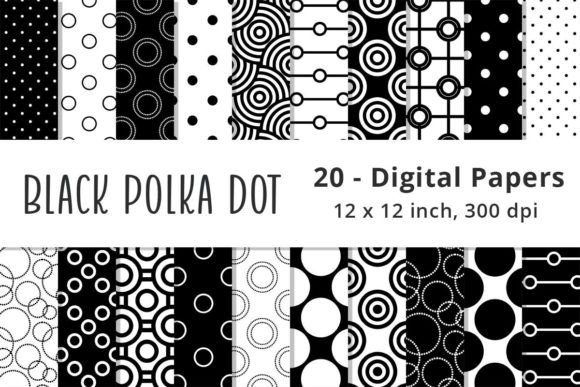 Download Black and White Polka Dot Paper Patterns - Paper patterns Collection